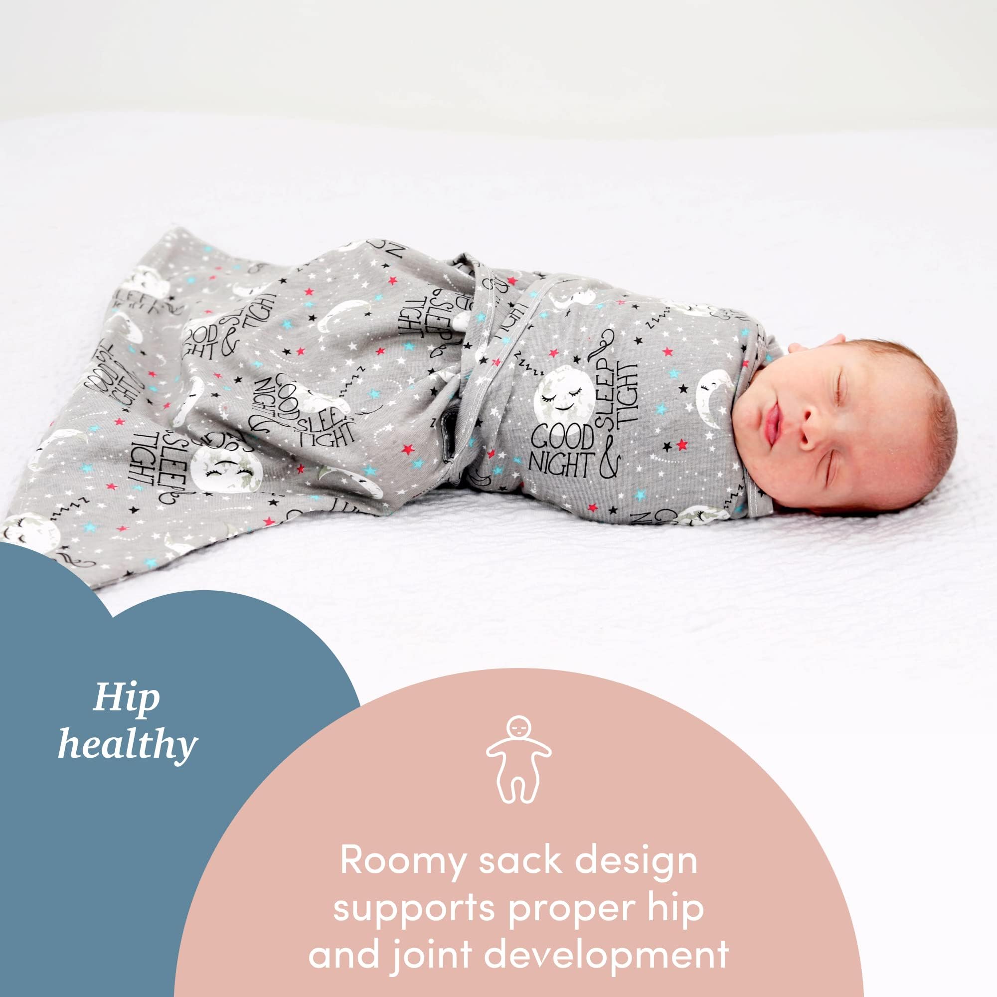 SleepingBaby Zippy Swaddle safe sleep design supports movement and snug fit