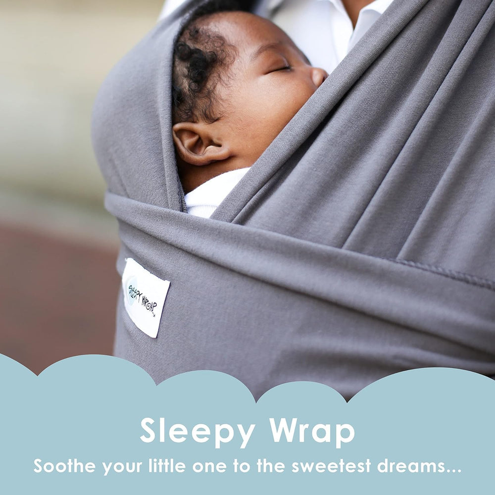 Sleepy Wrap worn in front carry showcasing hands-free mobility