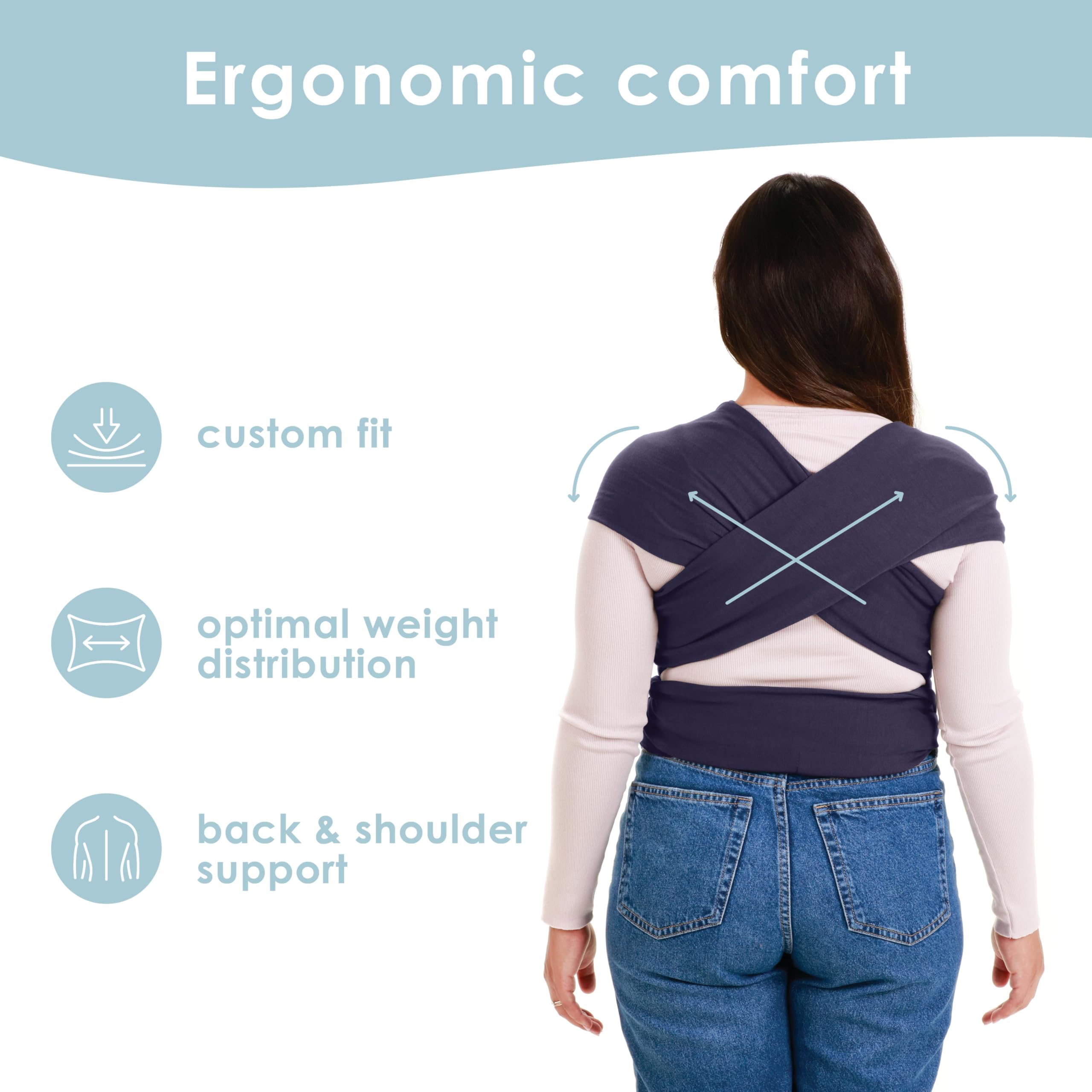 Sleepy Wrap portable and machine washable for busy days.