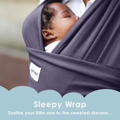 Sleepy Wrap soft-stretchy fabric feels gentle on baby's skin for cozy wear.