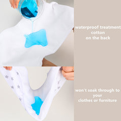 Sleepyturtle cute-design burp cloths add style to feeding time.