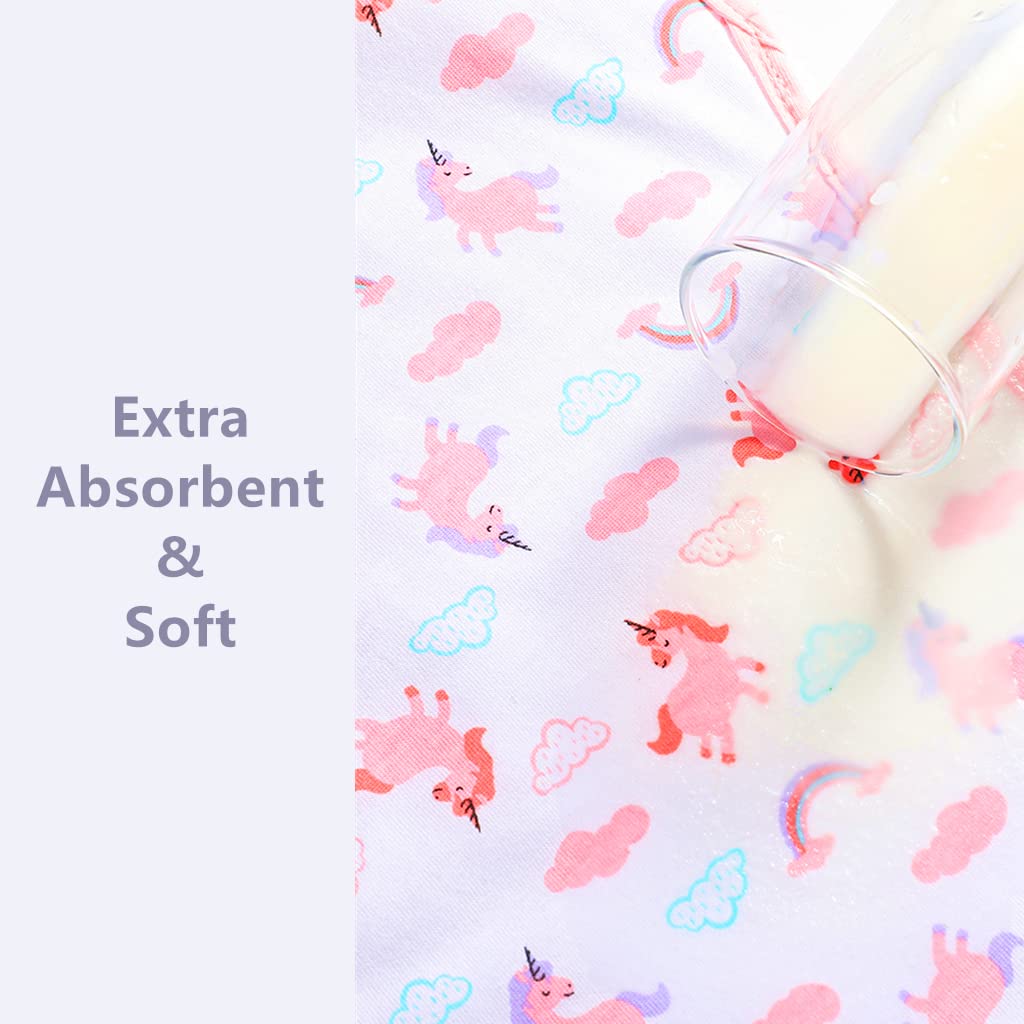 Sleepyturtle mess-proof burp cloths guard furniture from spills.