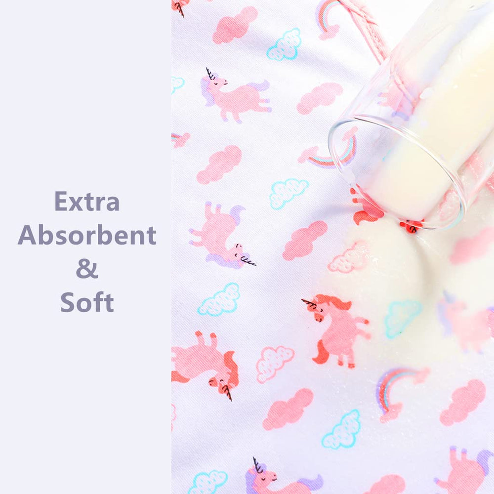 Sleepyturtle mess-proof burp cloths guard furniture from spills.