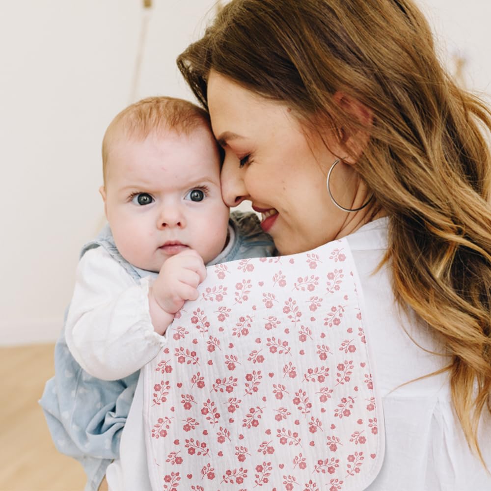 Sleepyturtle pink burp cloths with a gentle touch for delicate skin