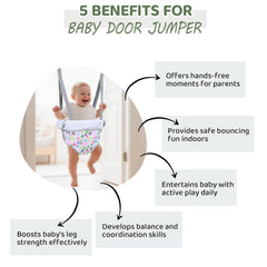 Slevoo Baby Jumper adjustable strap for a customized, comfortable bounce.