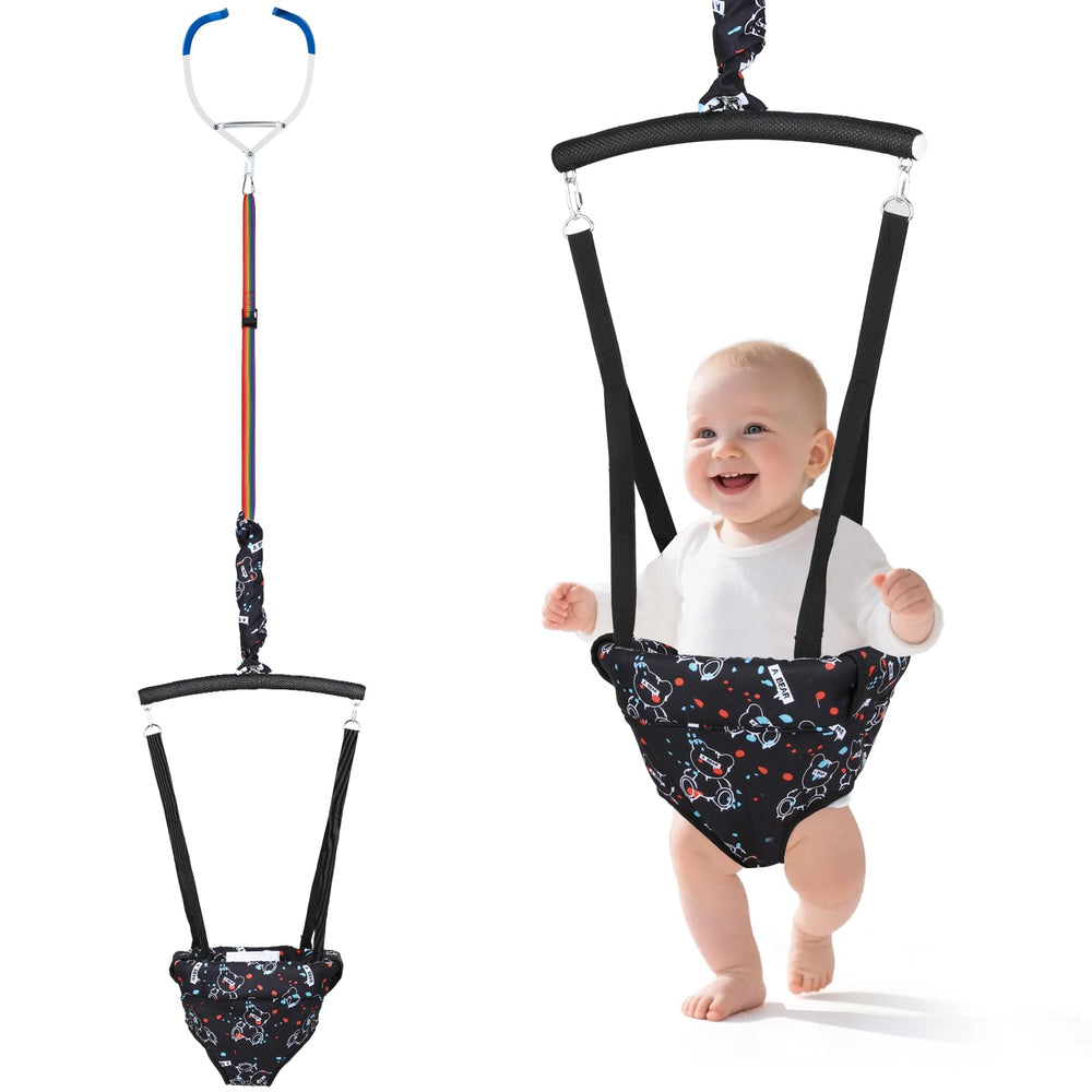 Slevoo Baby Jumper door clamp setup for safe doorway installation.