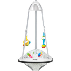 Slevoo Baby Jumper play tray engages baby with sights and textures.