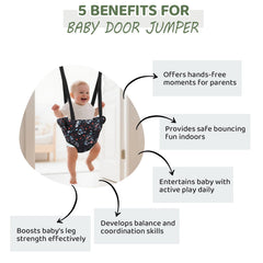 Slevoo Baby Jumper smooth bounce spring promotes gentle movement.