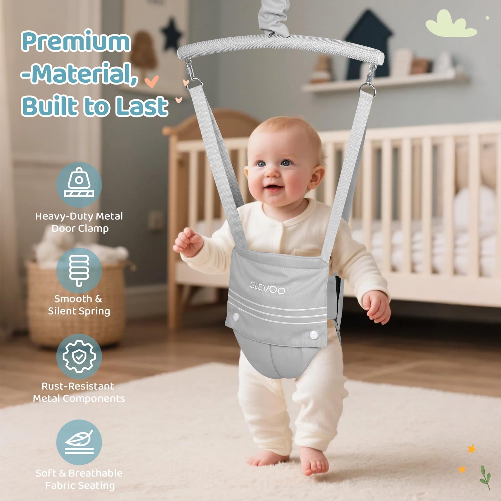 Slevoo Baby Jumper space-saving design ideal for small rooms
