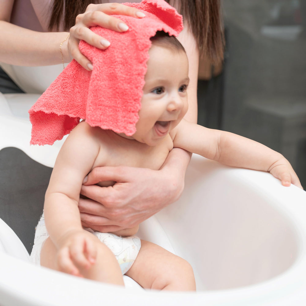 Six-color set from Slick Baby Washcloths for easy organization.