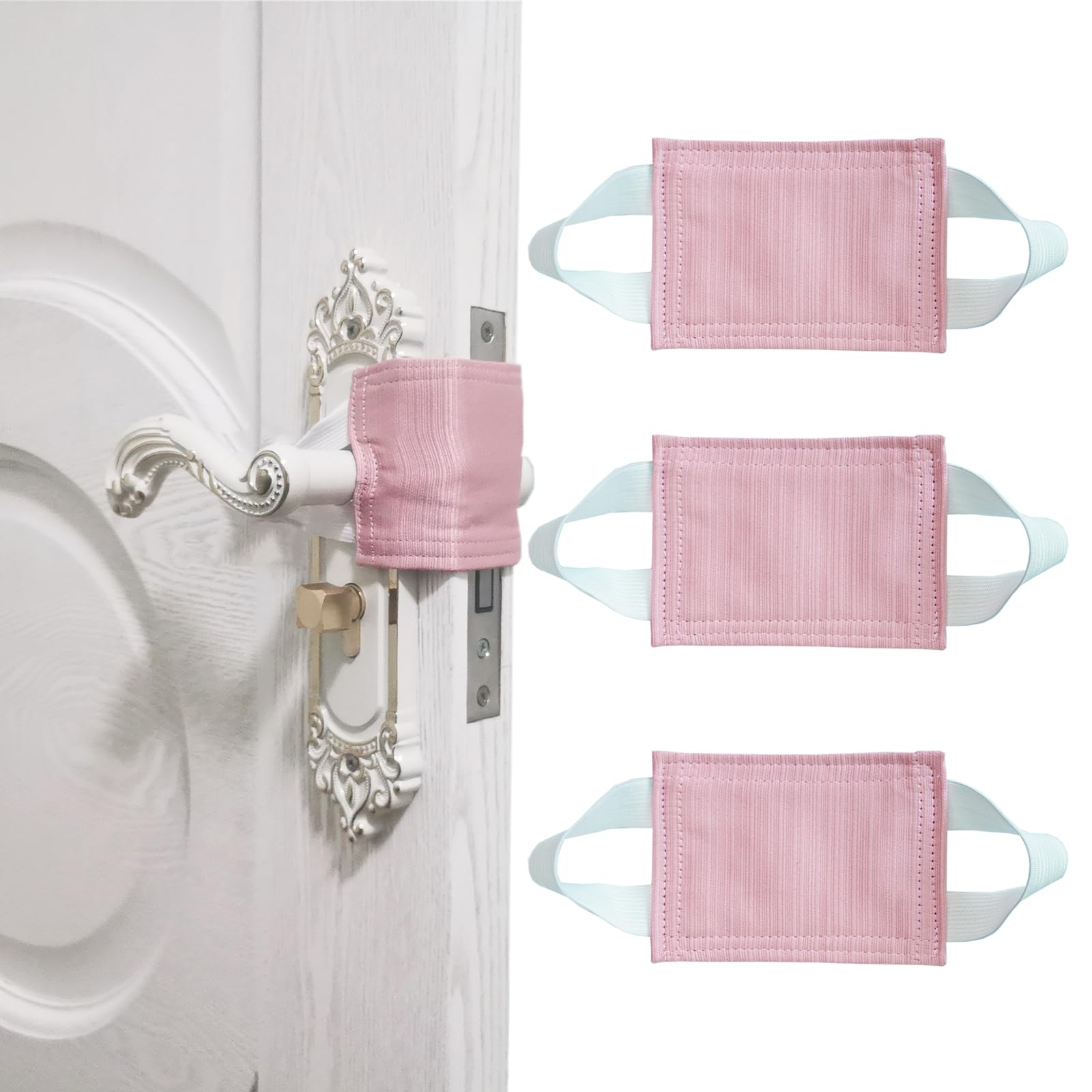 Close-up of SLIFEOW pink cushion reducing door slam in nurseries.