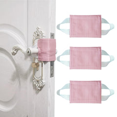 Close-up of SLIFEOW pink cushion reducing door slam in nurseries.