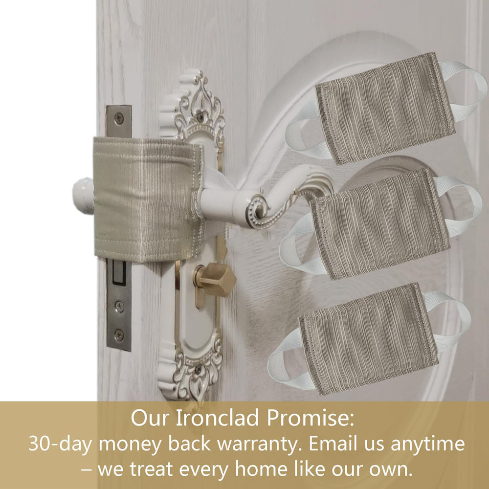 Three-pack brown SLIFEOW door silencers ready for installation
