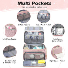 SLINRKE breast pump bag S1/S2 waterproof outer material protects contents.