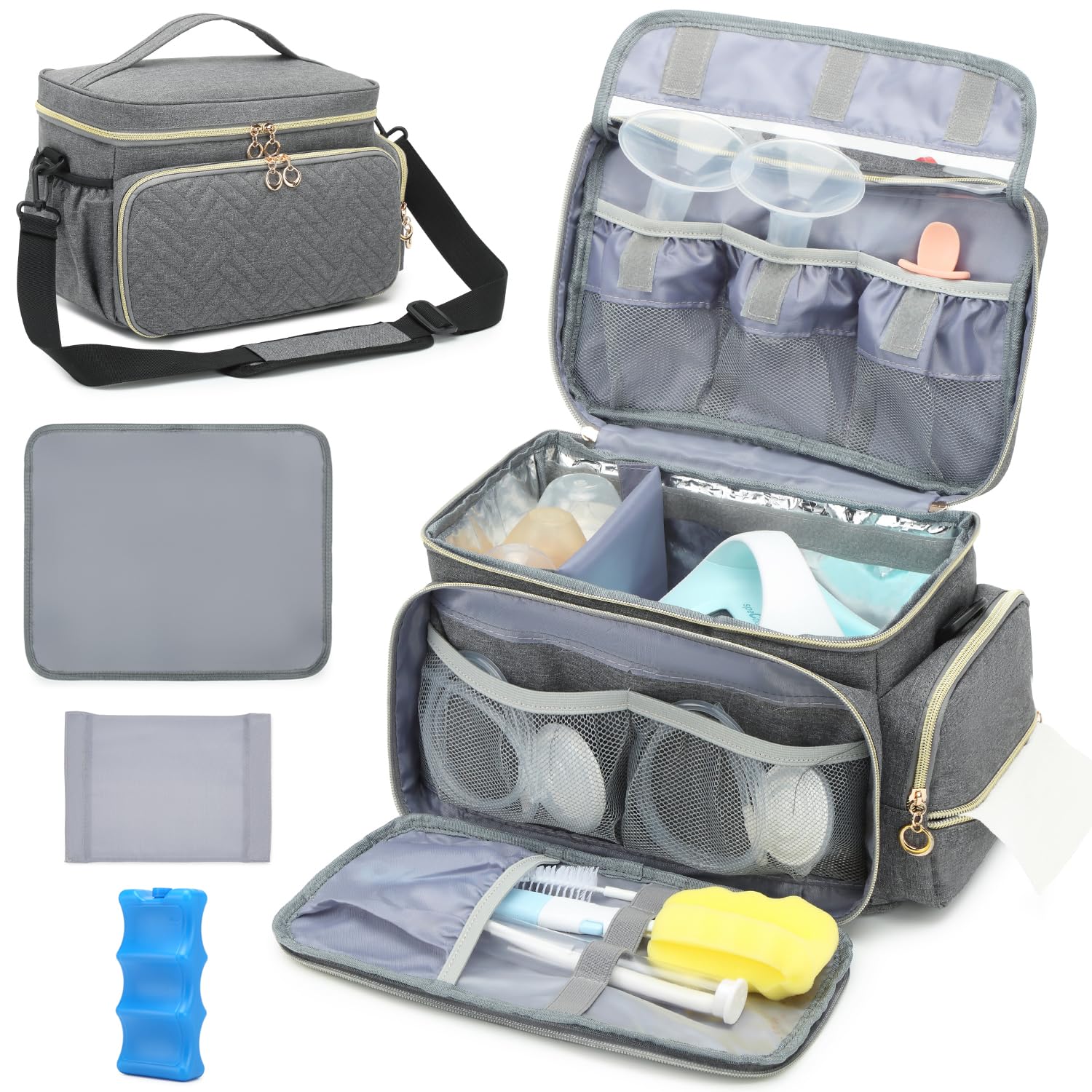 SLINRKE Spectra bag front view with discreet design and organized storage.