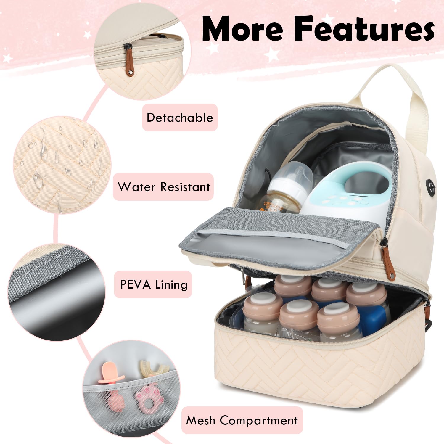SLINRKE back pocket area provides secure space for valuables during travel.