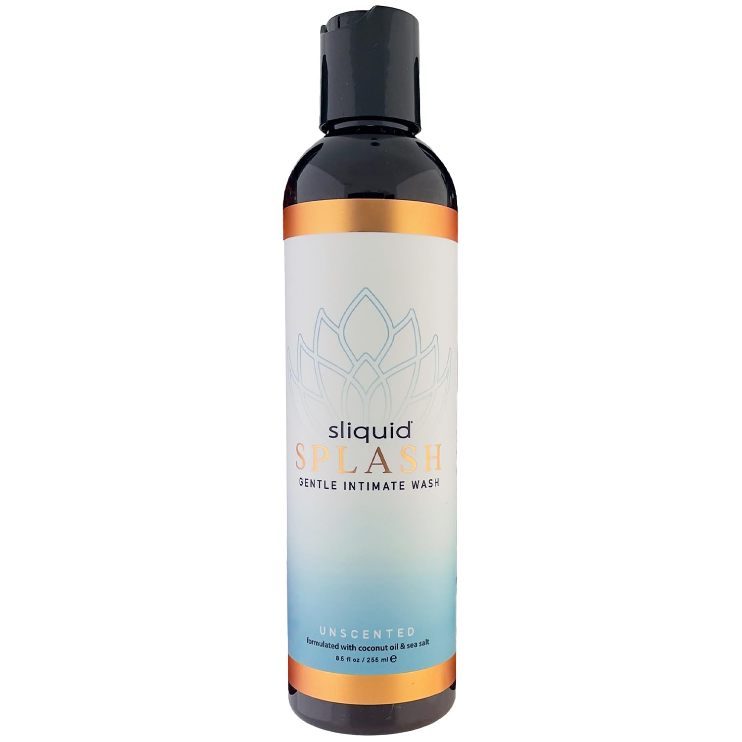 Sliquid Splash Gentle Feminine Wash unscented bottle pour for gentle daily intimate cleansing.