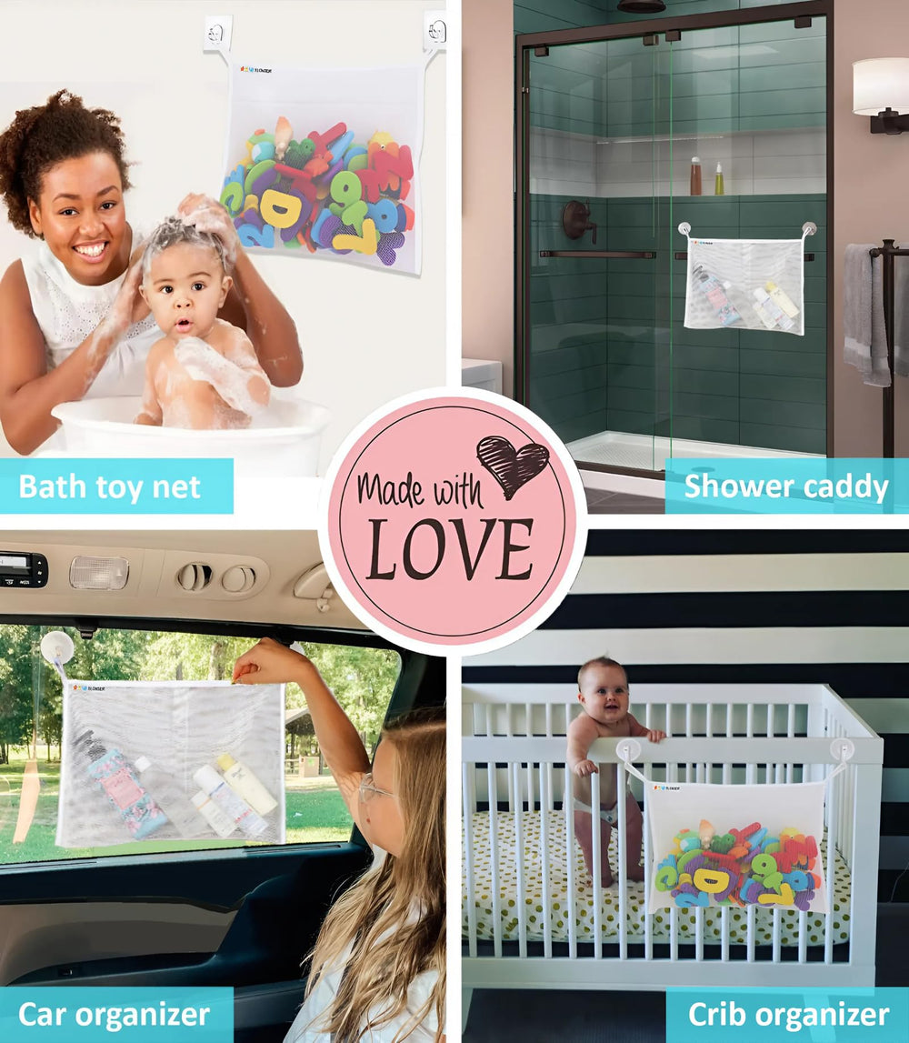Slonser two suction cups provide sturdy mounting on smooth bathroom surfaces.