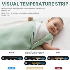 Slumber Buddy temperature strip visible for quick comfort checks