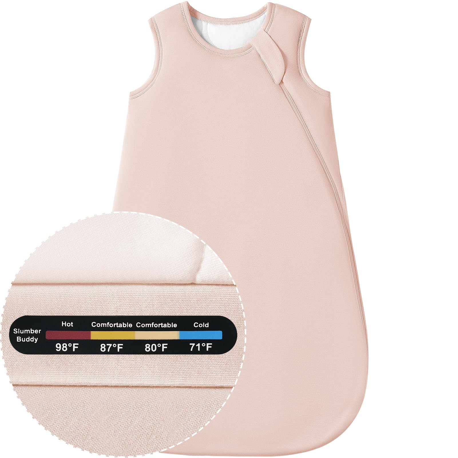 Slumber Buddy toddler sleep sack 18-24 months showcases soft bamboo-cotton fabric for cozy nights