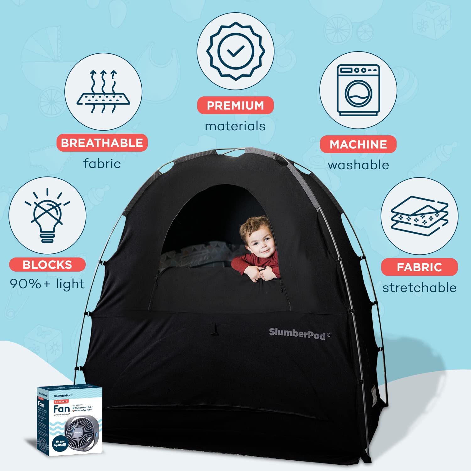 SlumberPod monitor pocket for quick checks during naps