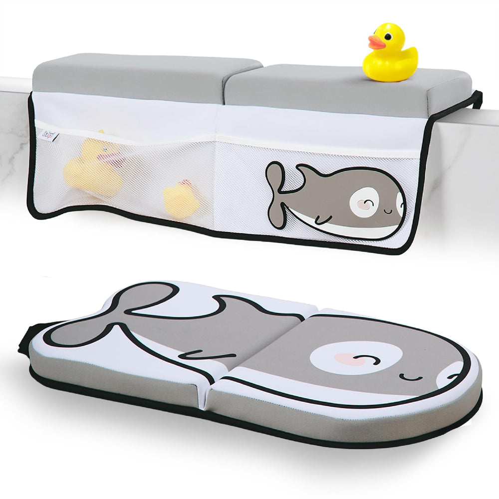 Small Steps bath kneeler with orca design offering cushioned knee support during bathtime