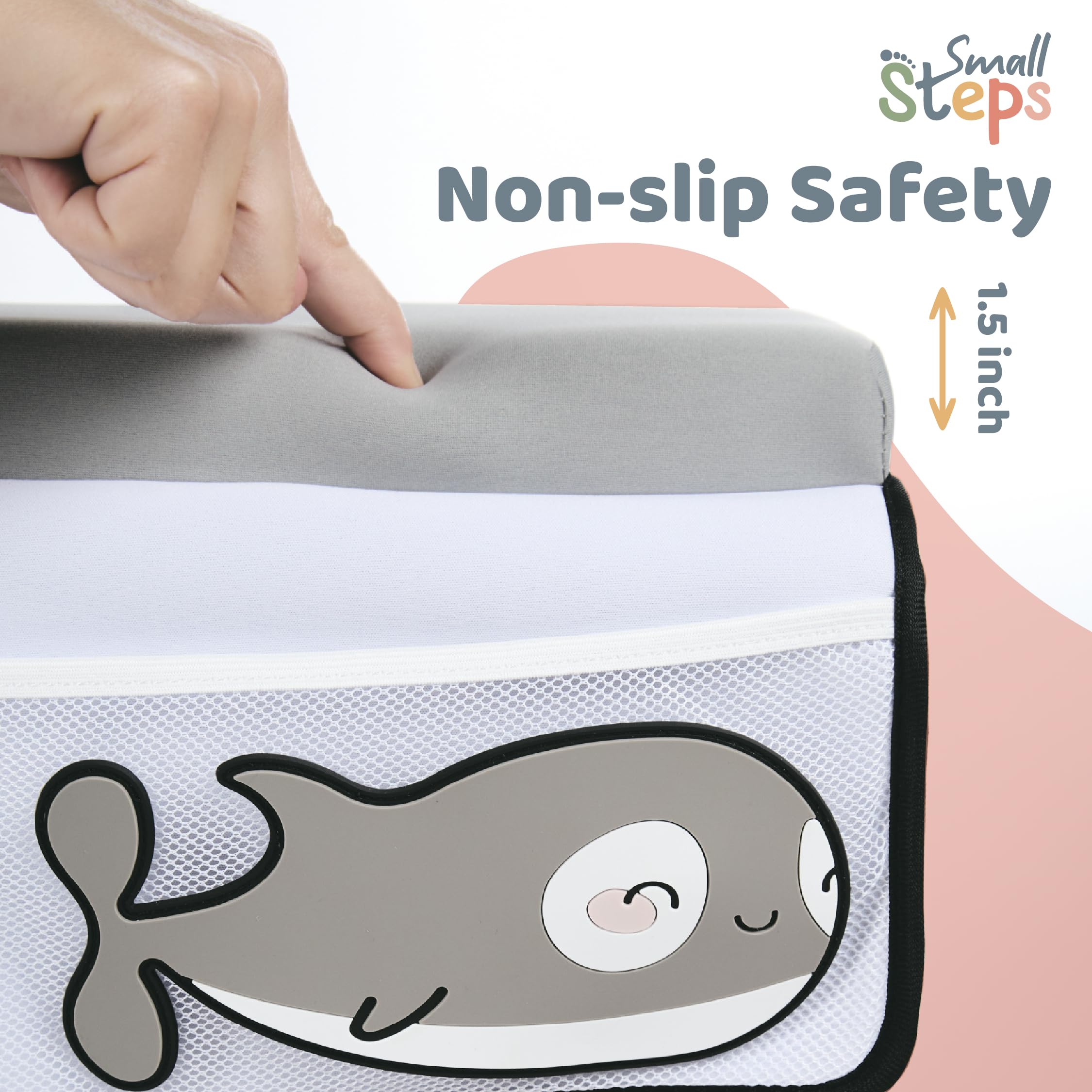Small Steps kneeler with pockets keeps bath essentials close at hand