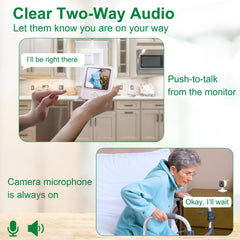 Smart Caregiver video monitor infrared night vision reveals details in dim rooms for safer evenings.