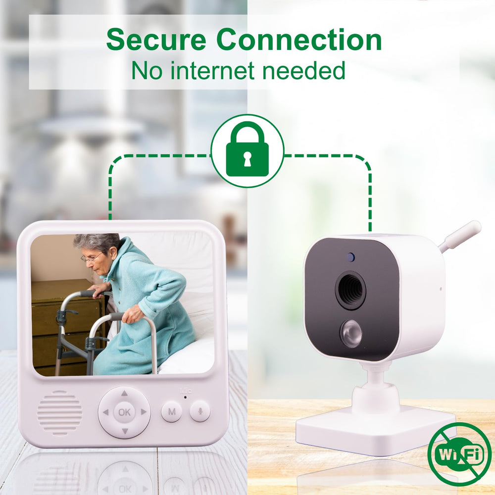 Smart Caregiver video monitor two-way audio enables quick conversations with a loved one.