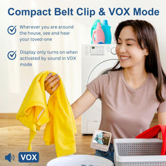 Smart Caregiver video monitor VOX battery saver extends use between charges.