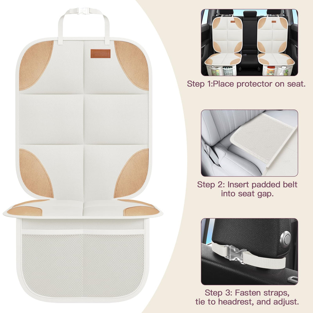 Anti-slip backing keeps protector in place during travel