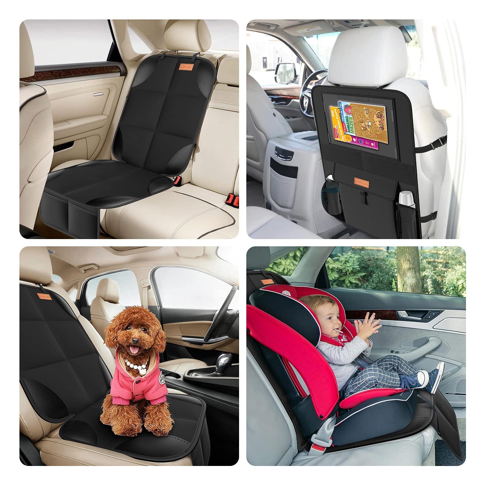 SMART ELF heavy-duty elastic straps secure the protector in place during travel.