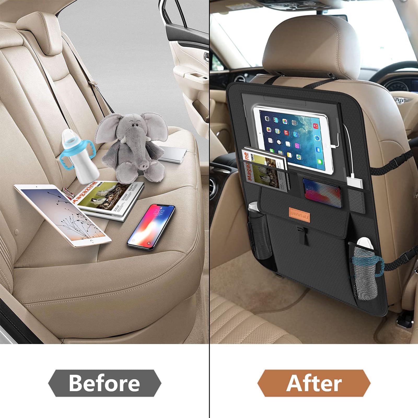 SMART ELF protector for leather and fabric seats maintains vehicle interior aesthetics.