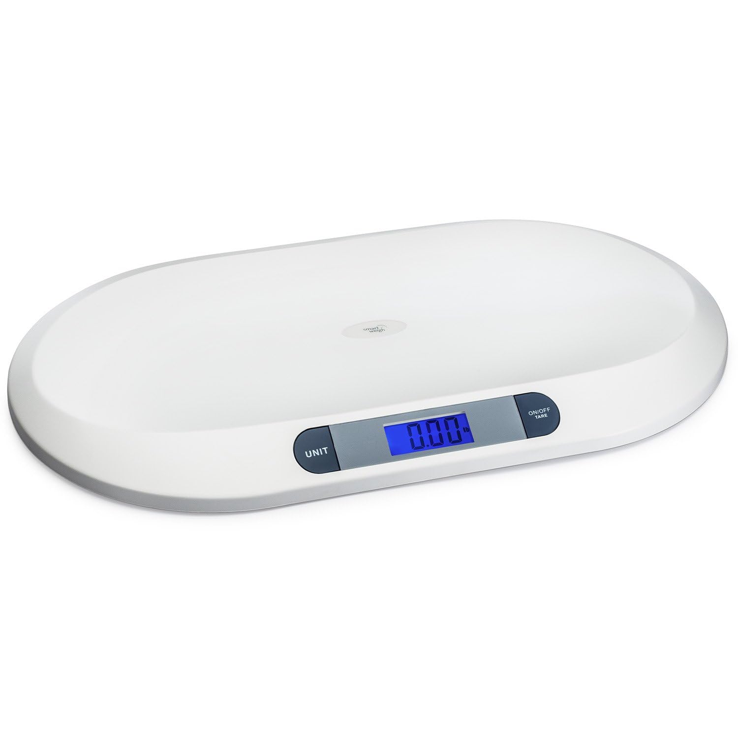 Smart Weigh Digital Baby Scale hold function ensures easy viewing after measurement.