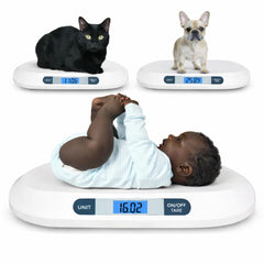Smart Weigh Digital Baby Scale on infant weighing platform for accurate newborn readings.