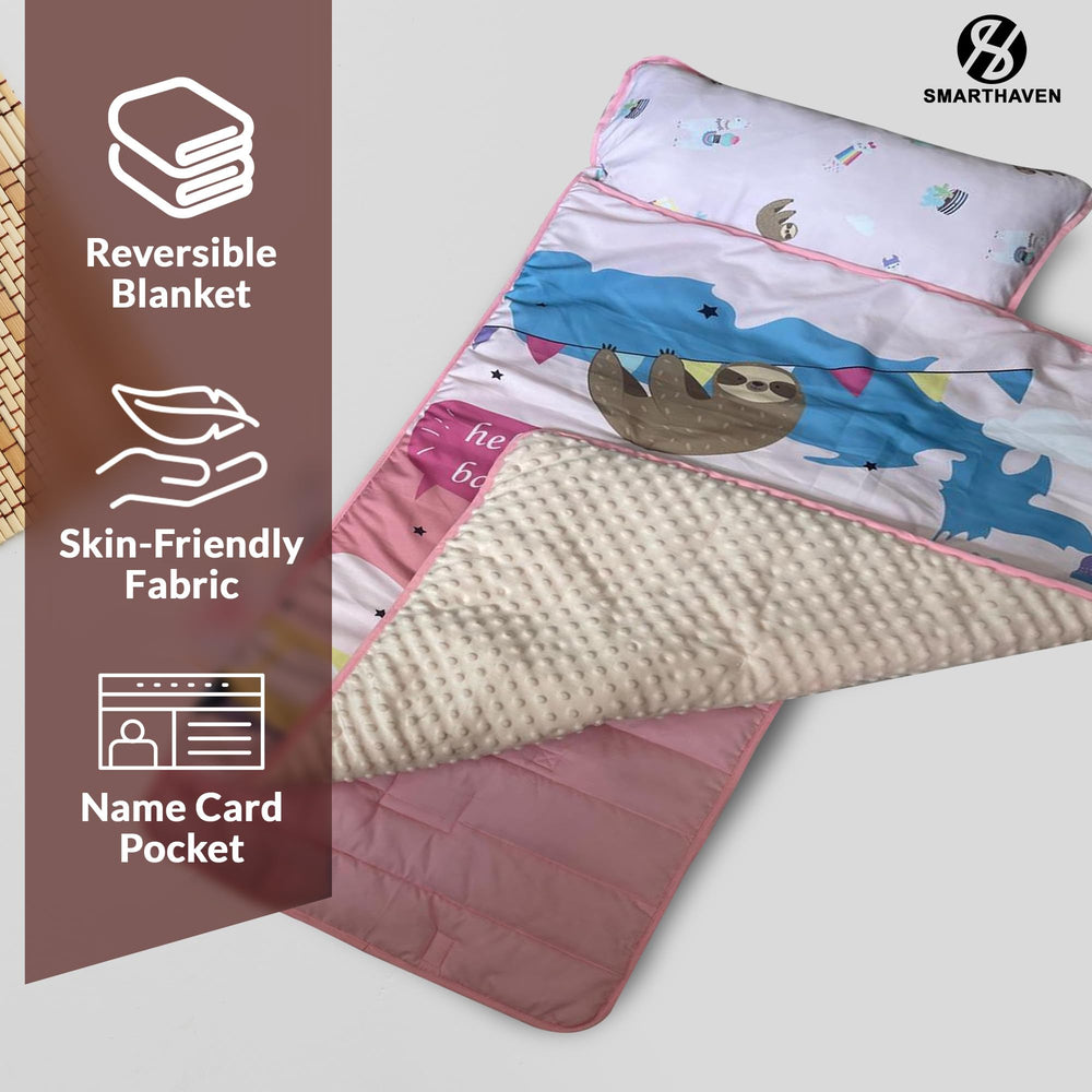 Smarthaven nap mat roll-up design with secure strap for easy transport