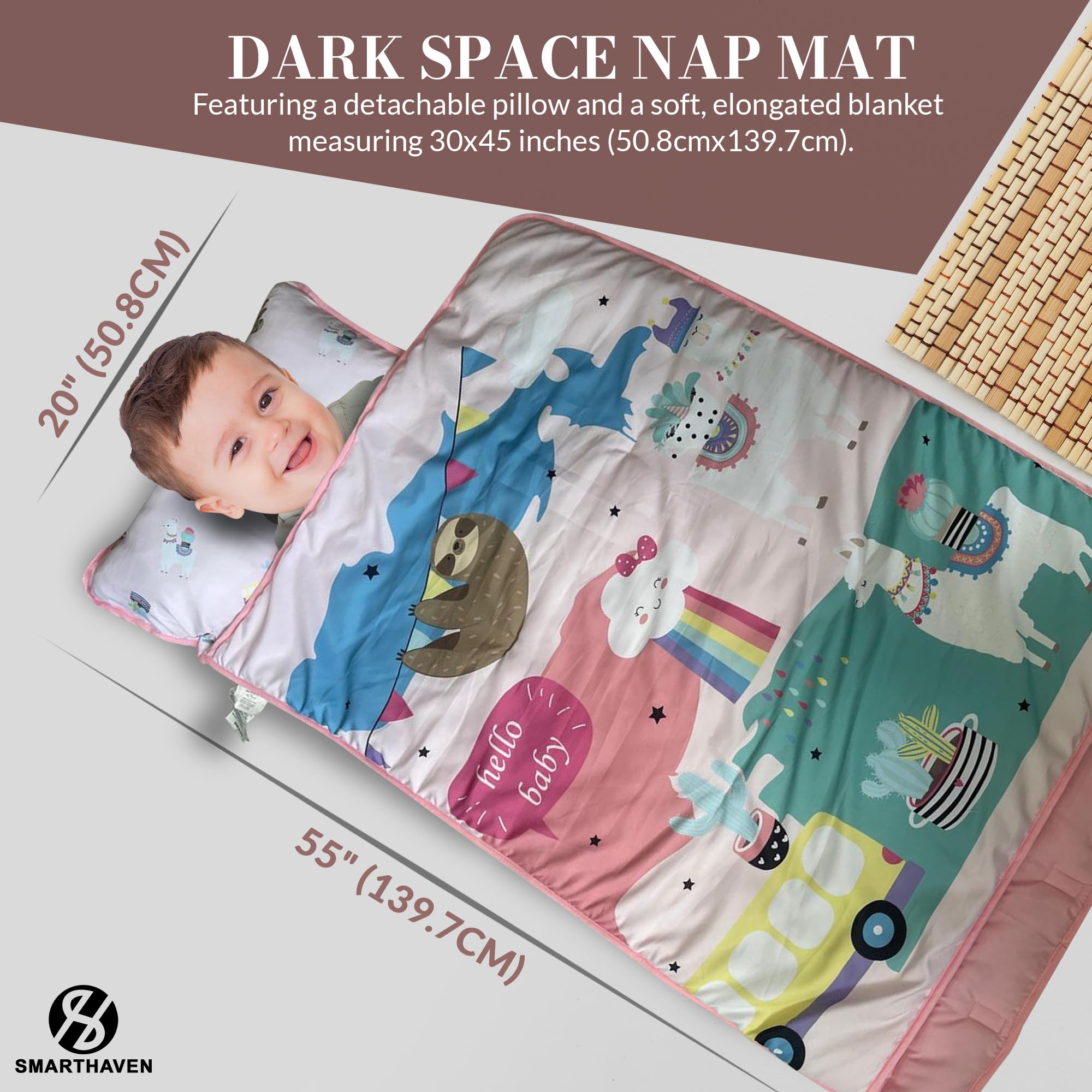 Smarthaven portable nap mat ideal for daycare and preschool on the go