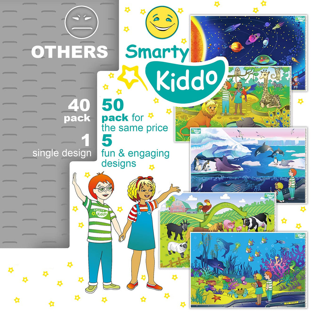 Smarty Kiddo Sea World scene placemats spark curiosity at mealtime.
