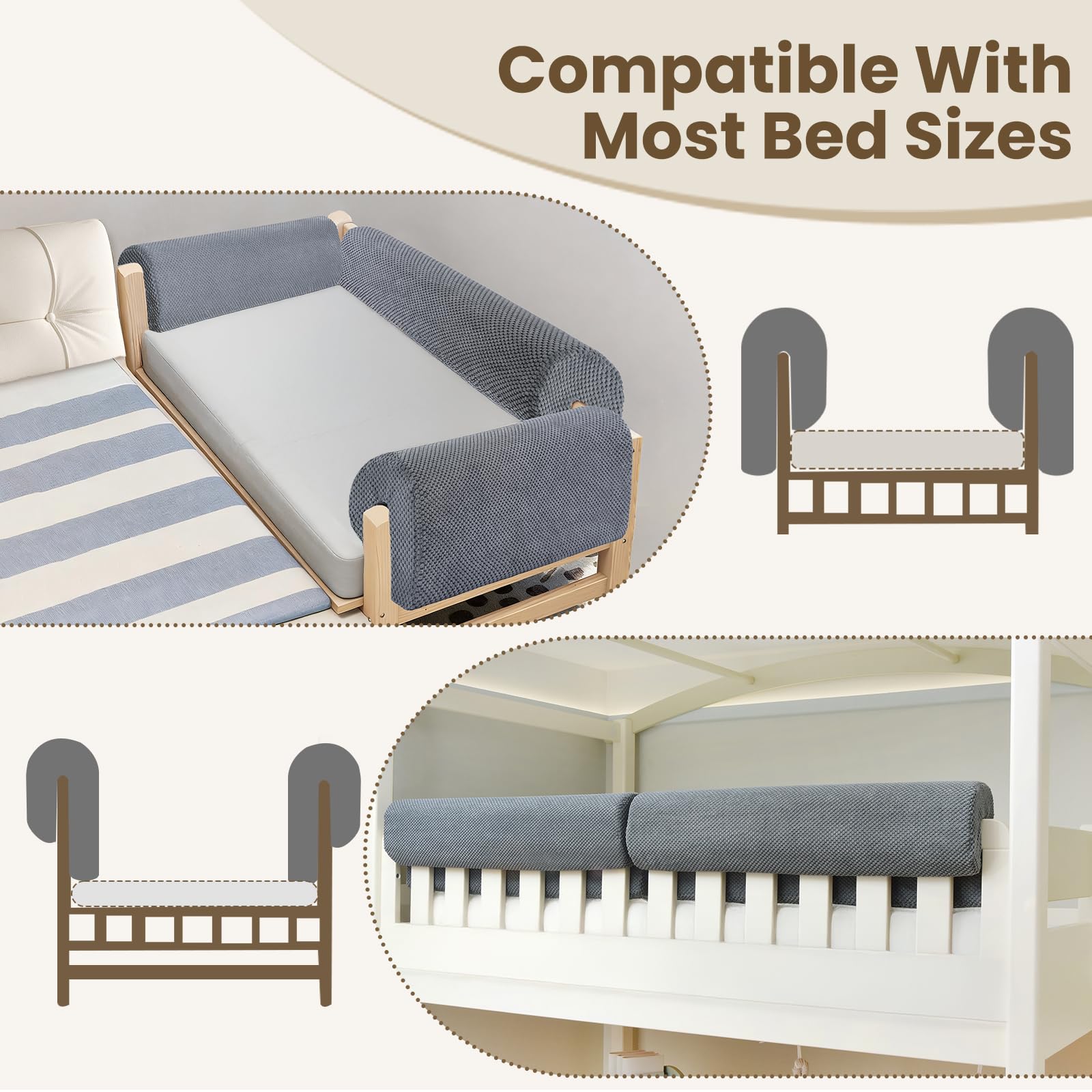Smashier bumper compatible with bunk and loft bed setups