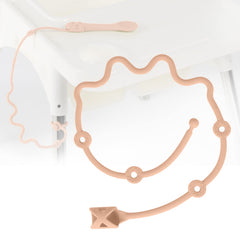 SMAutoLife baby spoons for self-feeding in apricot color, easy grip for tiny hands.