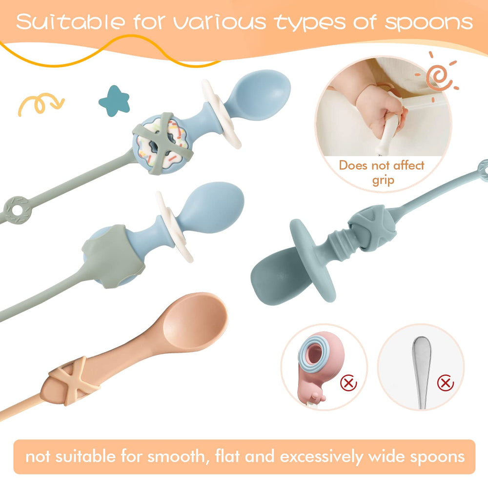 Apricot SMAutoLife kit attached to a high chair for secure feeding.