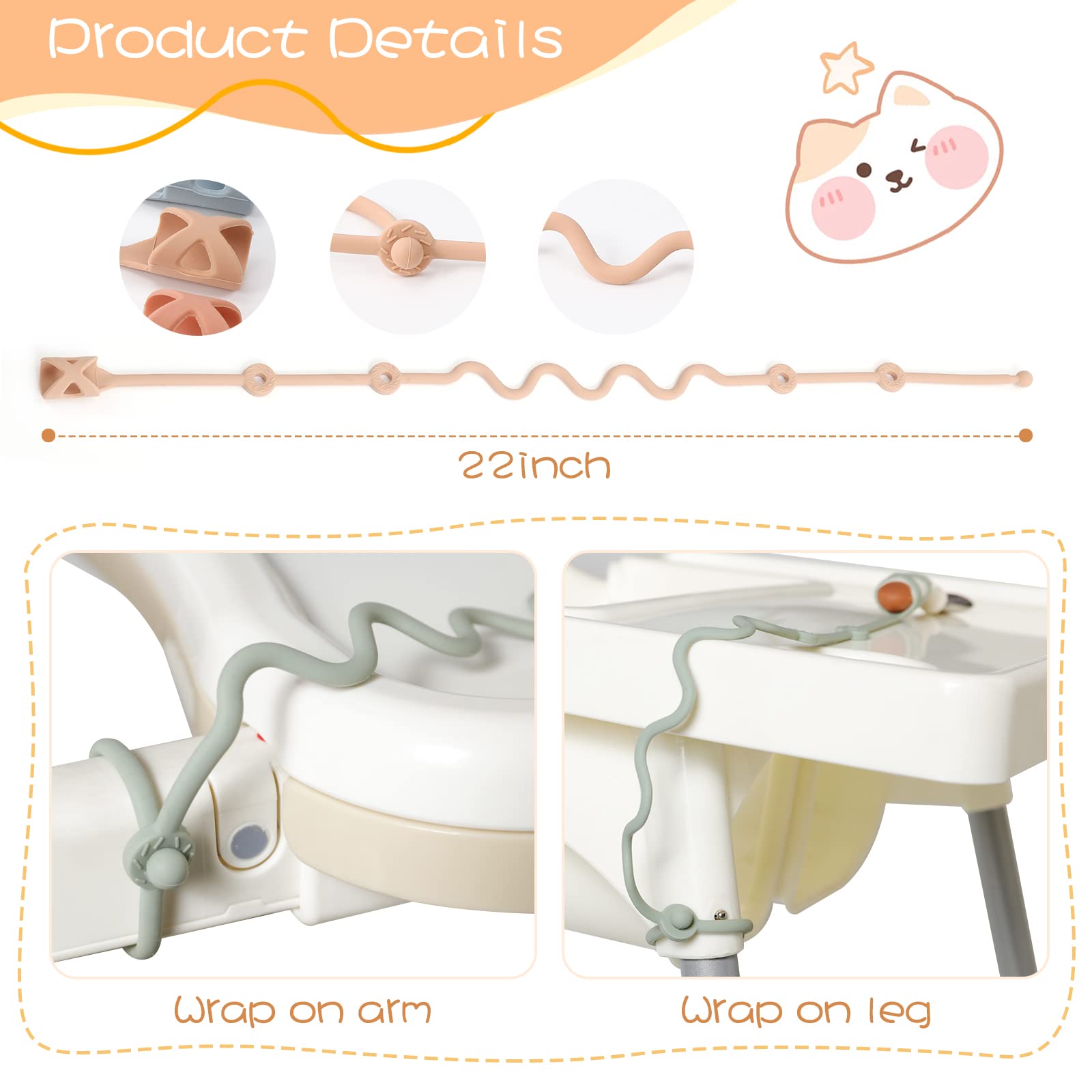 SMAutoLife mealtime set in apricot, practical self-feeding support.
