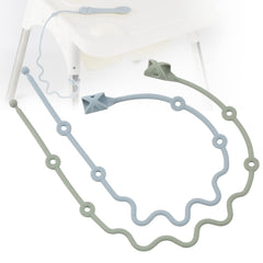 SMAutoLife toddler utensils with holder strap keep spoons secure during meals.