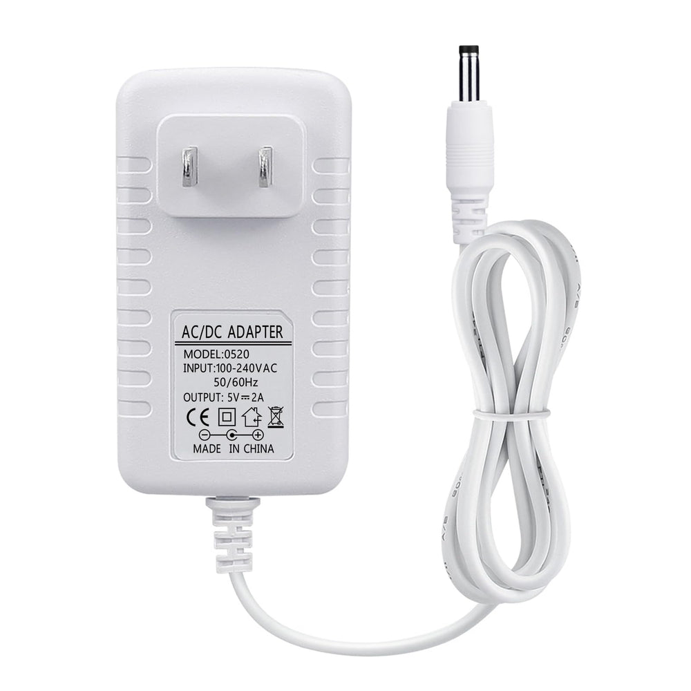 Smays white DC barrel connector preserves clean nursery aesthetics