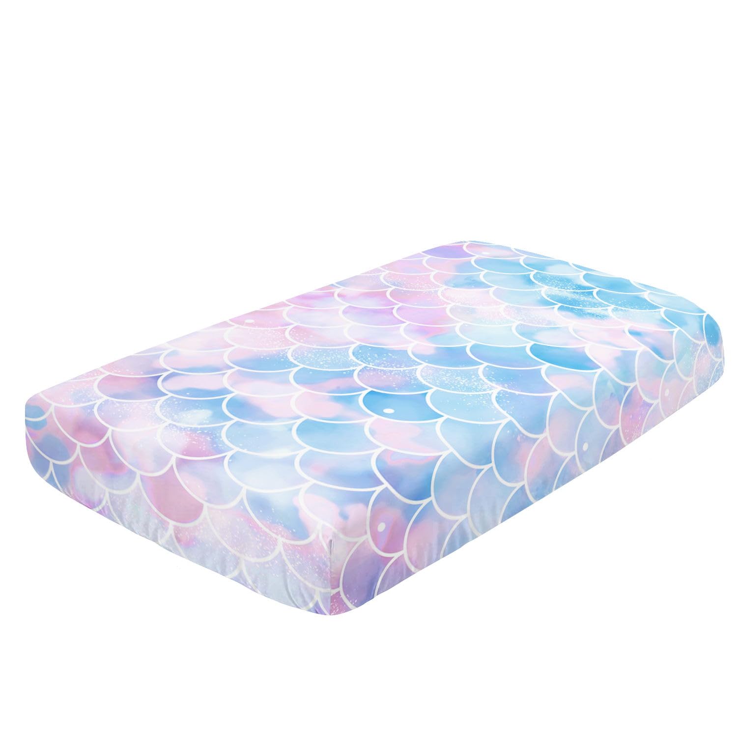 Smell Sunshine nursery decor image highlights mermaid pattern enhancing bedtime ambience.