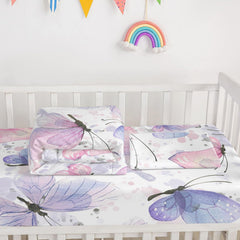 Smell Sunshine Butterfly-2 gradient crib skirt completes the cute nursery look.