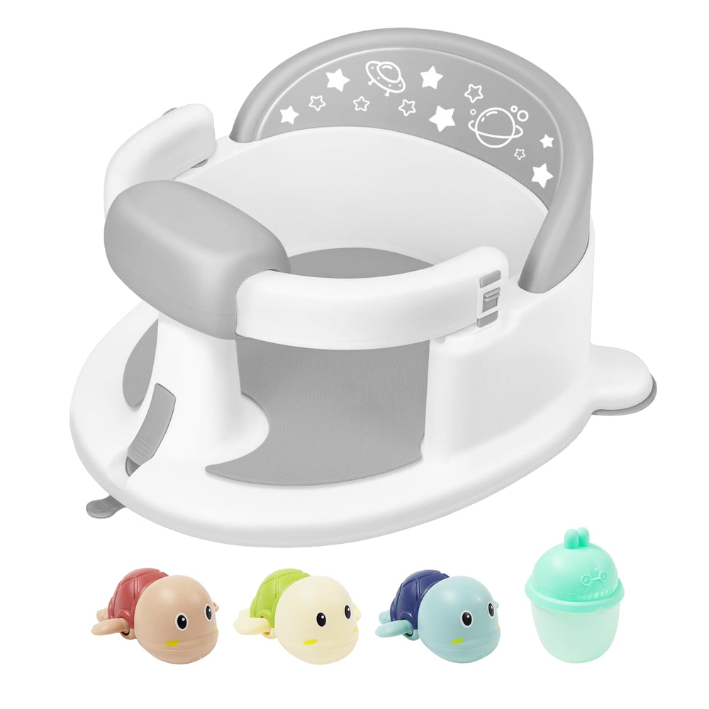 SMGZG baby bath seat with ergonomic design supports head and back