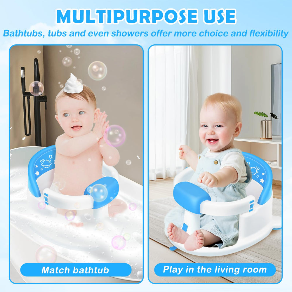 SMGZG baby bath seat water-flow design aids thorough rinsing