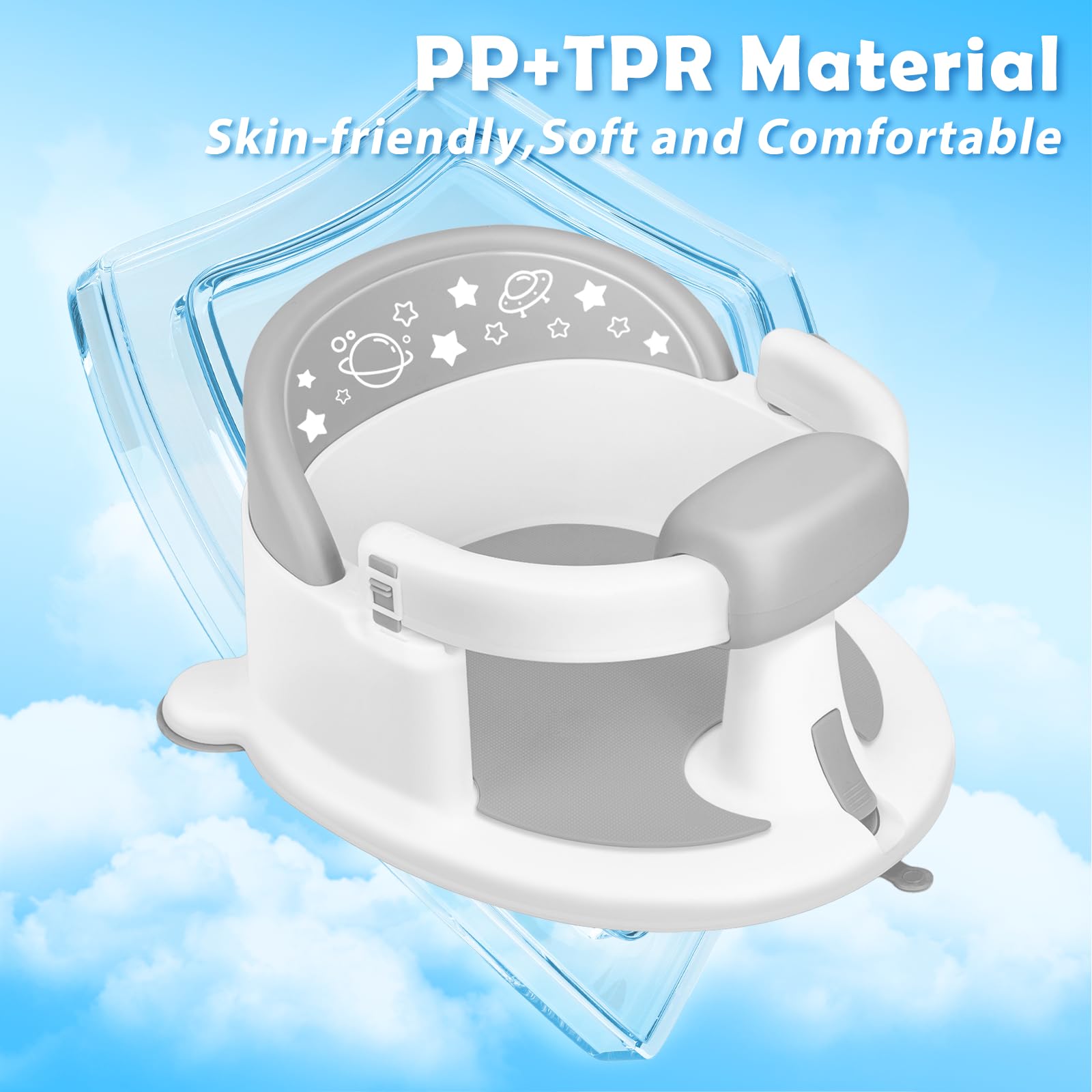 SMGZG bath seat folds compactly for travel and quick setup