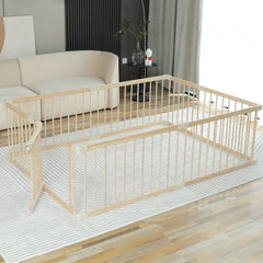 Smilebaby playpen spacious interior allows room for toys and crawling